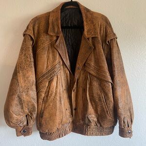 Vintage Brown Leather Jacket